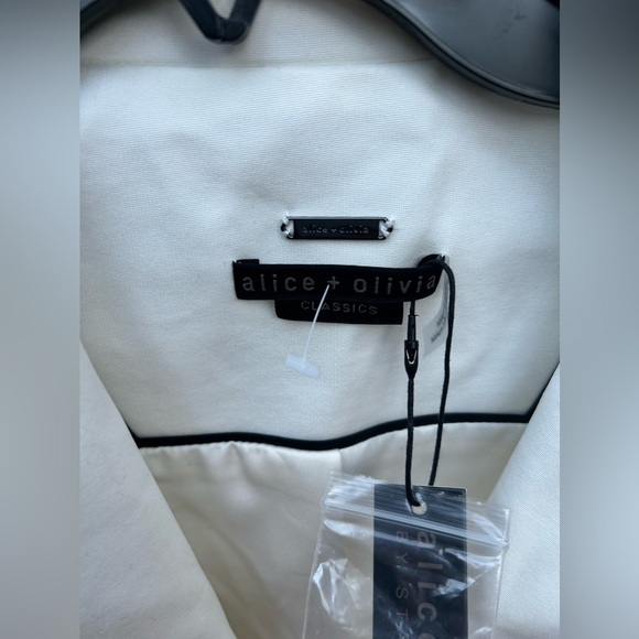 Alice + Olivia BREANN FITTED BLAZER + Walker Pants in Off White Ecru NWT! - Picture 12 of 14